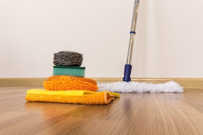 Muddy Floors Getting Cleaned