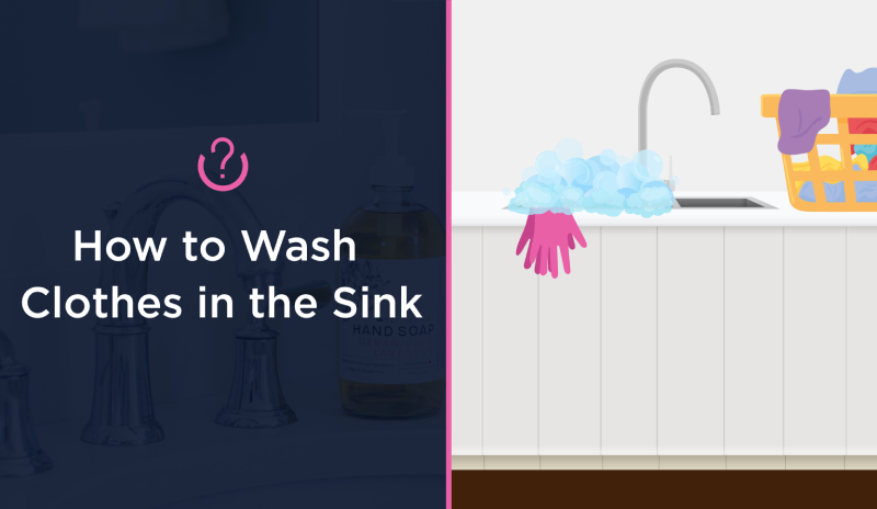 How to Wash Clothes in the Sink blog banner.