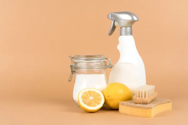 Bottle of homemade natural cleaning spray