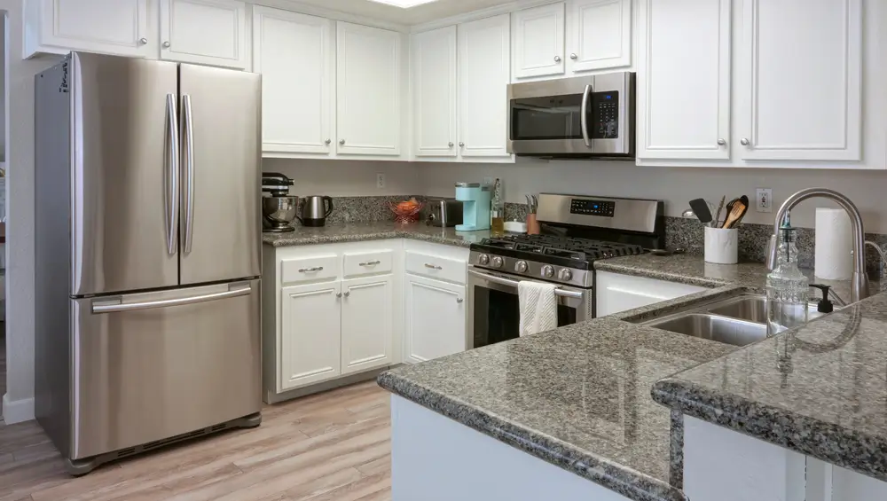 Kitchen inside a vacation rental home